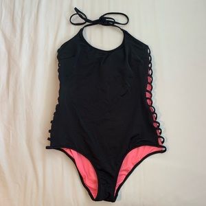 VS PINK. Black one piece.